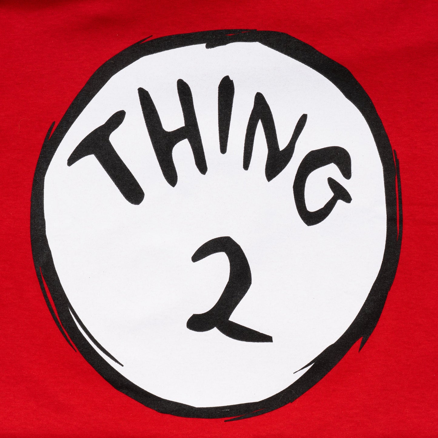 Dr Seuss Thing 2 Adult Short Sleeves Red T Shirt