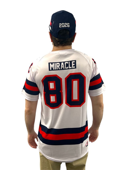 USA Hockey Adult Miracle on Ice 1980 Team Jersey Authentic White T-Shirt