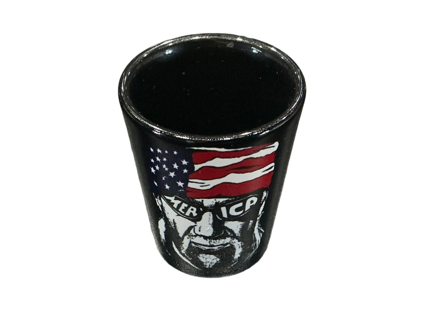 Hollywood Hulk Hogan Face Merica Shot Glass