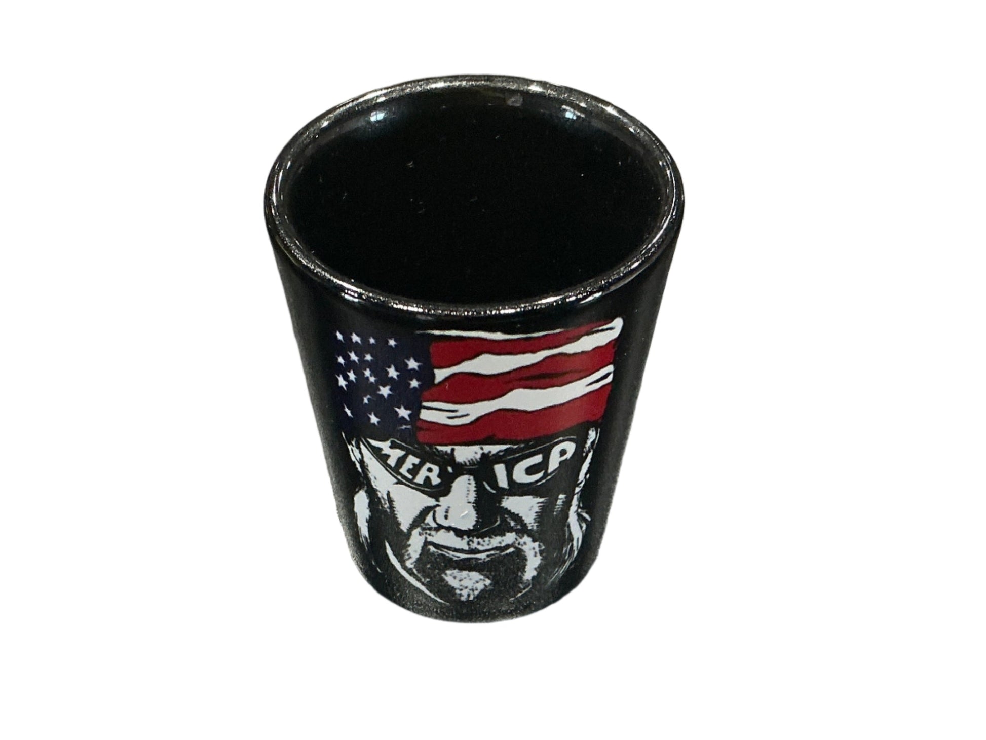 Hollywood Hulk Hogan Face Merica Shot Glass