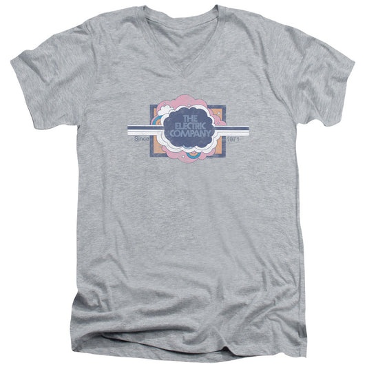 Electric Company Since 1971 Mens Slim Fit V Neck T Shirt Athletic Heather