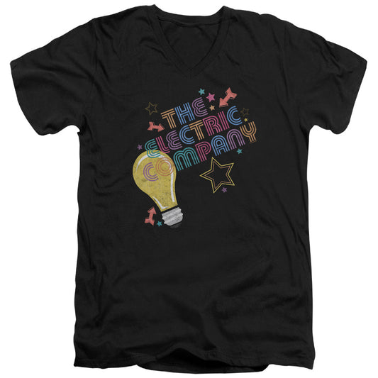 Electric Company Electric Light Mens Slim Fit V Neck T Shirt Black