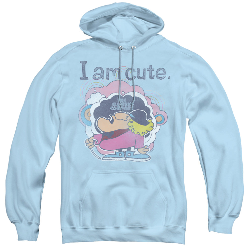 Electric Company I Am Cute Mens Hoodie Light Blue