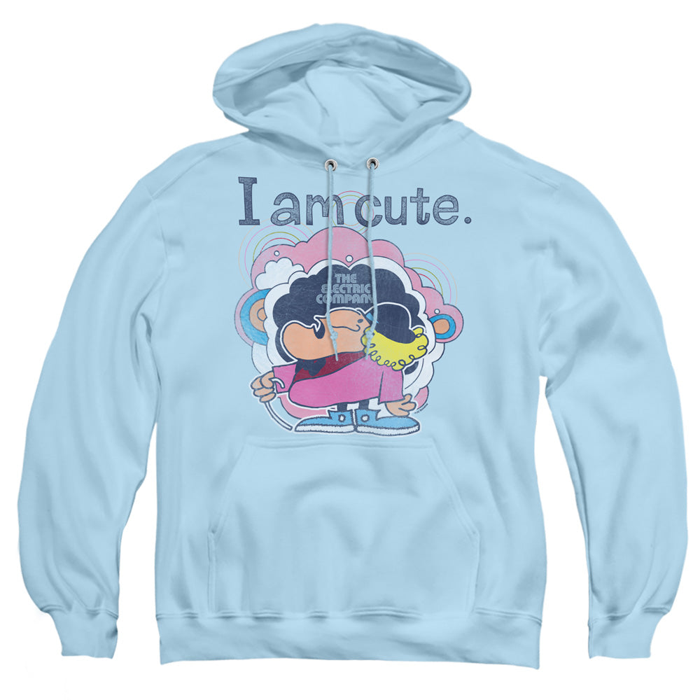 Electric Company I Am Cute Mens Hoodie Light Blue