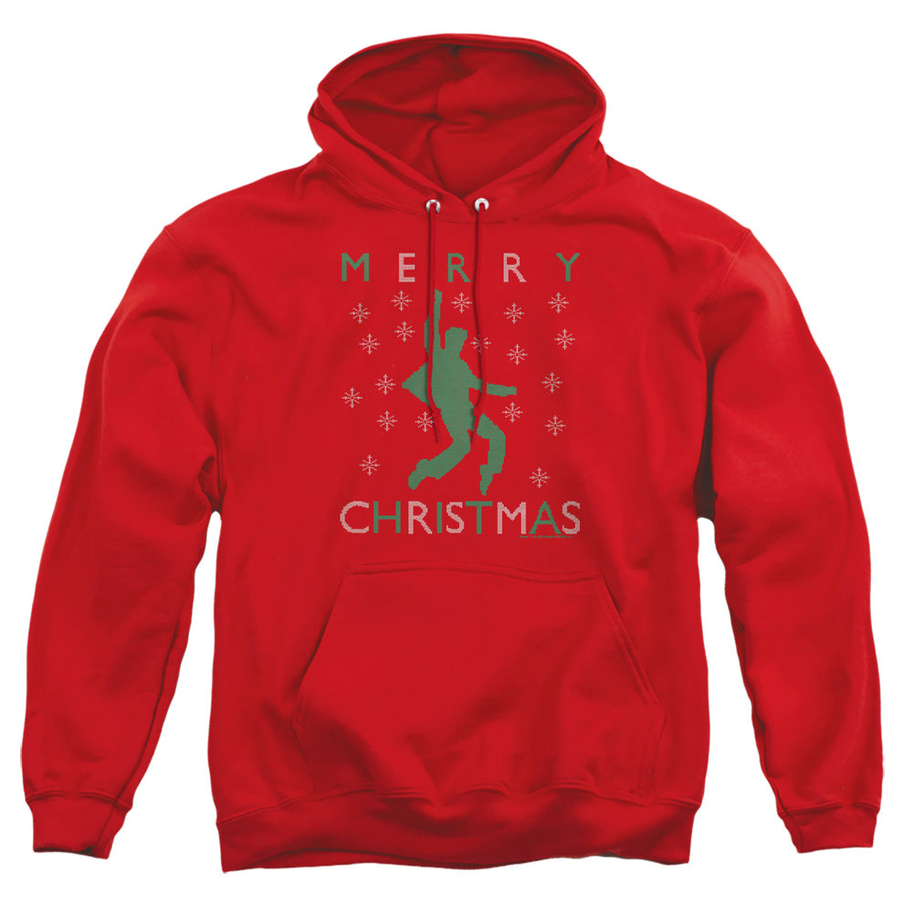 Elvis Dancing Ugly Christmas Mens Hoodie Red