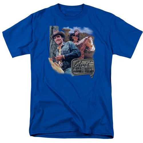 Elvis Presley Ranch Mens T Shirt Royal