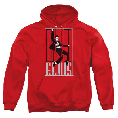 Elvis Presley One Jailhouse Mens Hoodie Red