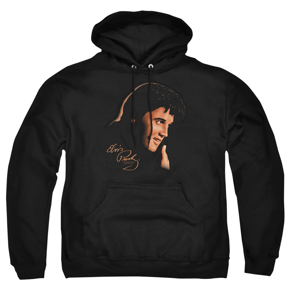 Elvis Presley Warm Portrait Mens Hoodie Black