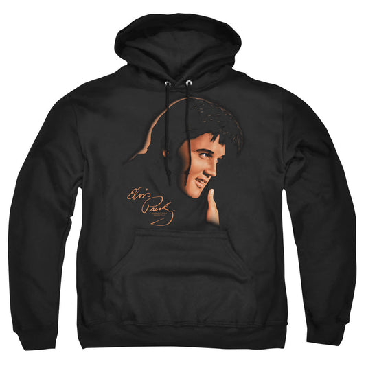 Elvis Presley Warm Portrait Mens Hoodie Black
