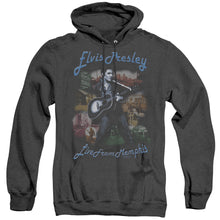 Load image into Gallery viewer, Elvis Presley Memphis Heather Mens Hoodie Black
