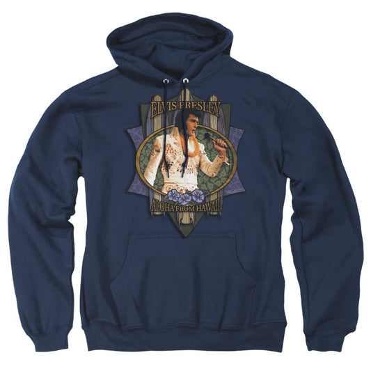 Elvis Presley Aloha From Hawaii Mens Hoodie Navy