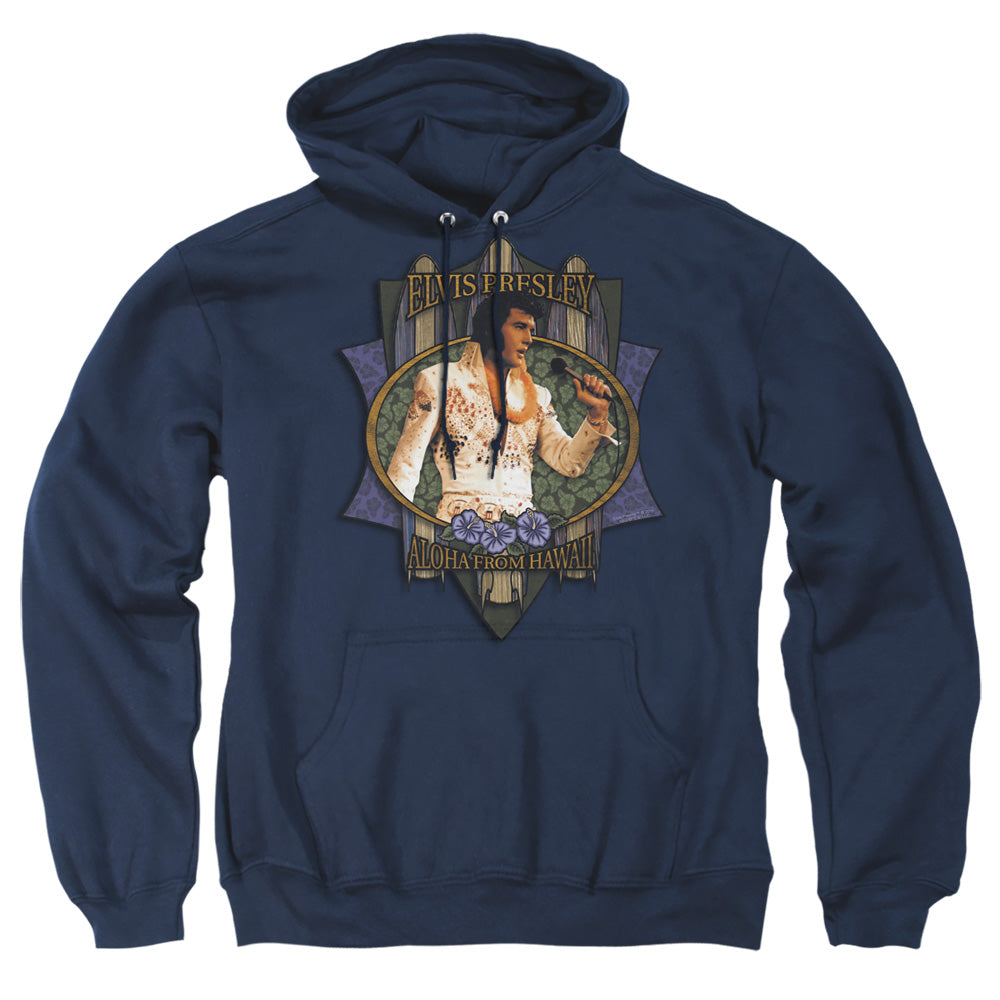 Elvis Presley Aloha From Hawaii Mens Hoodie Navy