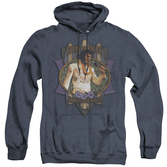 Elvis Presley Aloha From Hawaii Heather Mens Hoodie Navy