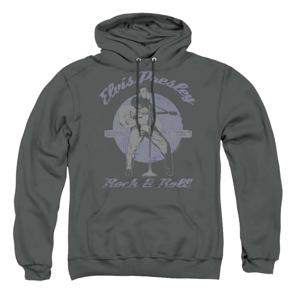 Elvis Presley Rock &Amp; Roll Mens Hoodie Charcoal