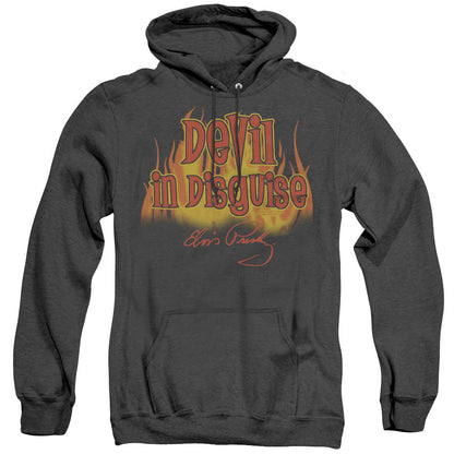 Elvis Presley Devil In Disguise Heather Mens Hoodie Black