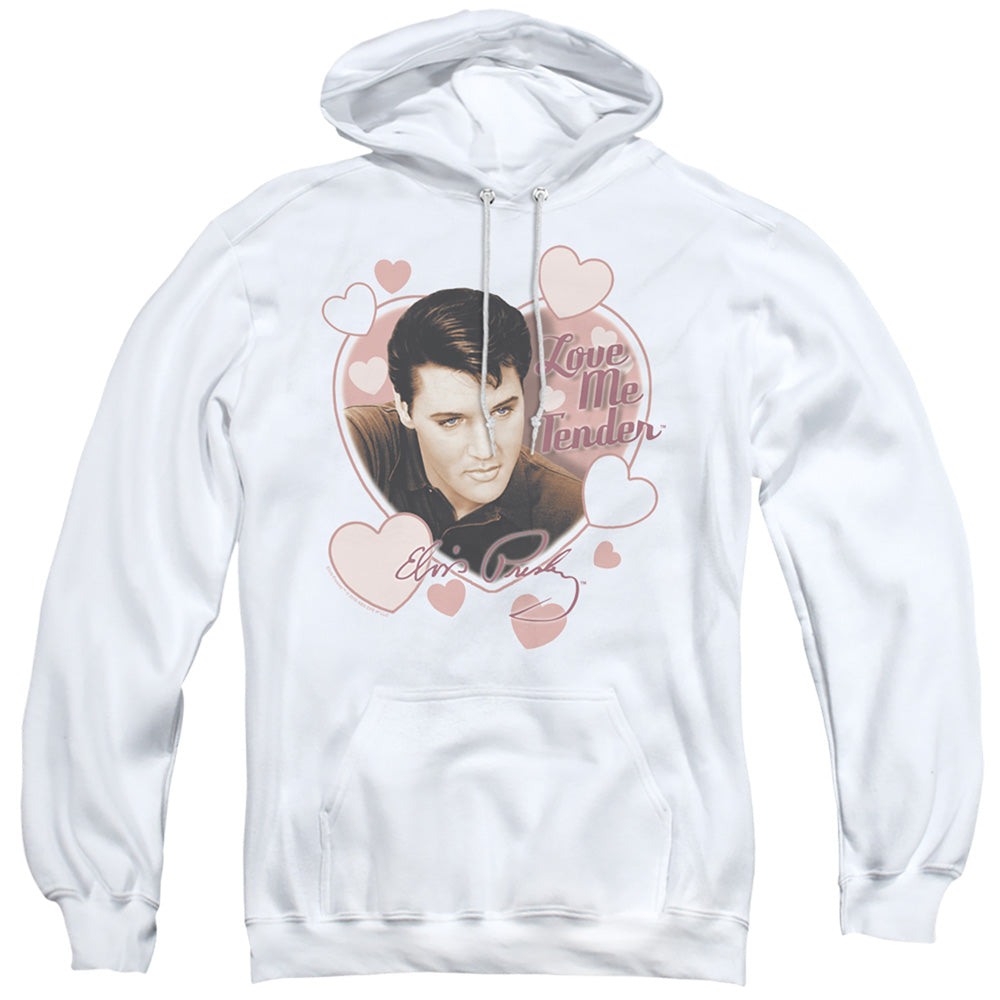 Elvis Presley Love Me Tender Mens Hoodie White