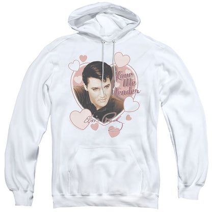 Elvis Presley Love Me Tender Mens Hoodie White
