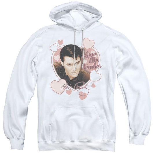 Elvis Presley Love Me Tender Mens Hoodie White