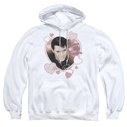 Elvis Presley Love Me Tender Mens Hoodie White
