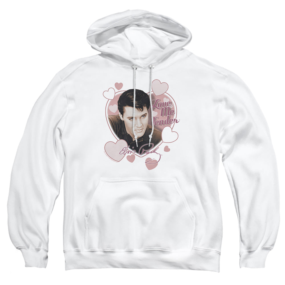 Elvis Presley Love Me Tender Mens Hoodie White