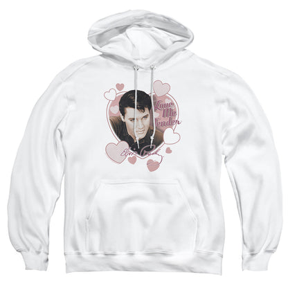 Elvis Presley Love Me Tender Mens Hoodie White