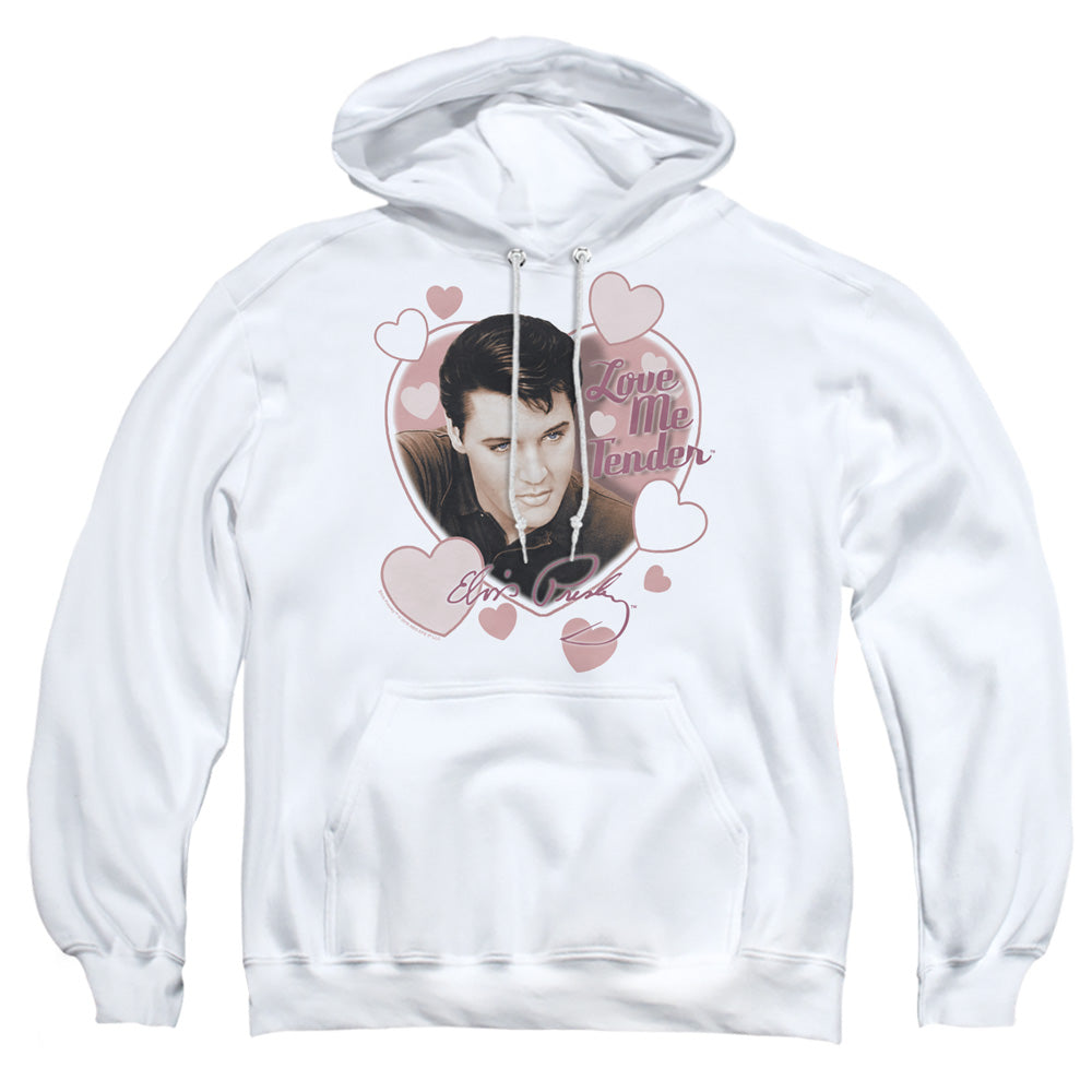 Elvis Presley Love Me Tender Mens Hoodie White