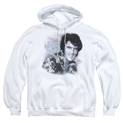 Elvis Presley Lonesome Tonight Mens Hoodie White
