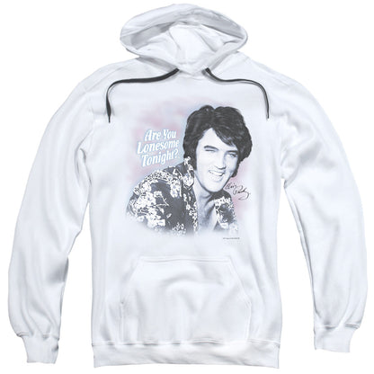Elvis Presley Lonesome Tonight Mens Hoodie White
