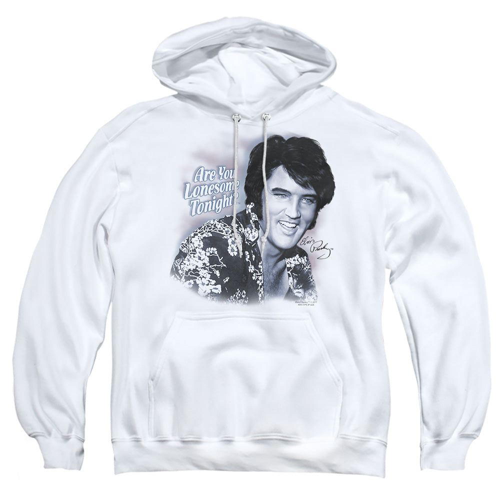 Elvis Presley Lonesome Tonight Mens Hoodie White