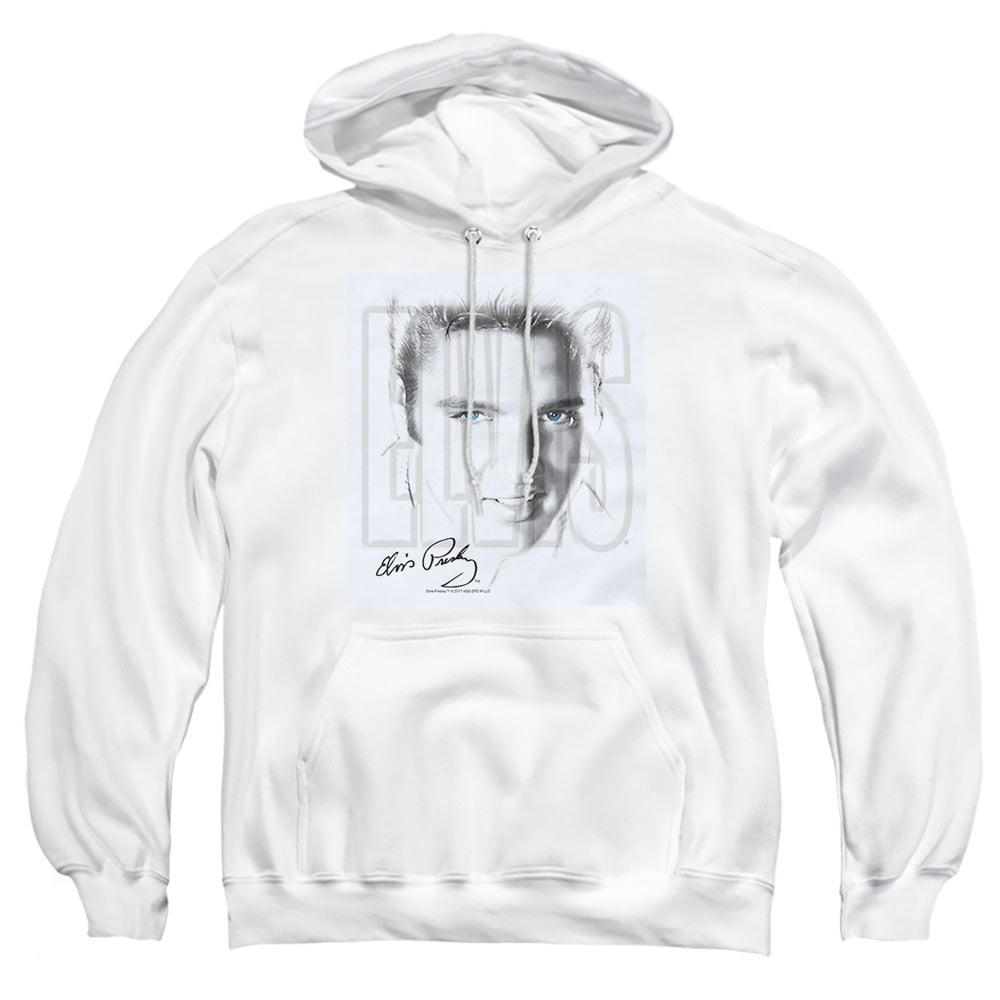 Elvis Presley Blue Eyes Mens Hoodie White