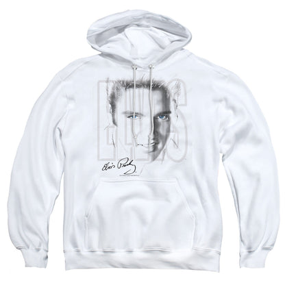 Elvis Presley Blue Eyes Mens Hoodie White