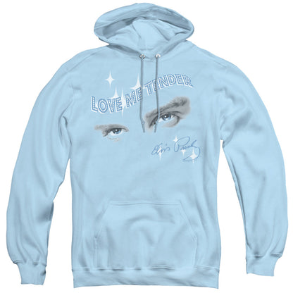 Elvis Presley Tender Eyes Mens Hoodie Light Blue