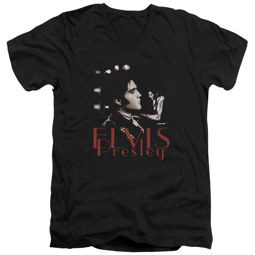 Elvis Presley Memories Mens Slim Fit V-Neck T Shirt Black