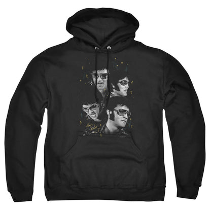Elvis Presley Faces Mens Hoodie Black