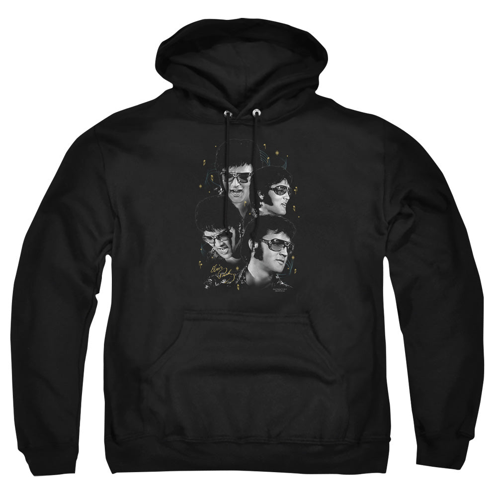 Elvis Presley Faces Mens Hoodie Black