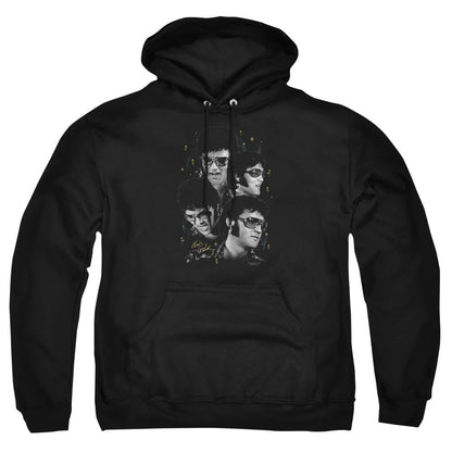 Elvis Presley Faces Mens Hoodie Black