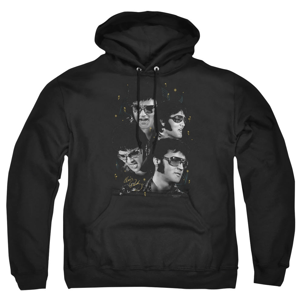 Elvis Presley Faces Mens Hoodie Black