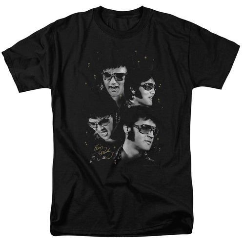 Elvis Presley Faces Mens T Shirt Black