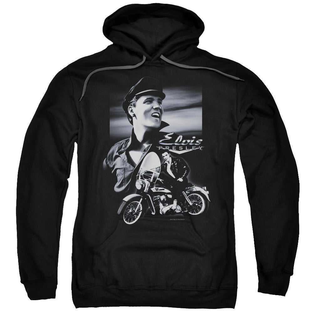 Elvis Presley Motorcycle Mens Hoodie Black