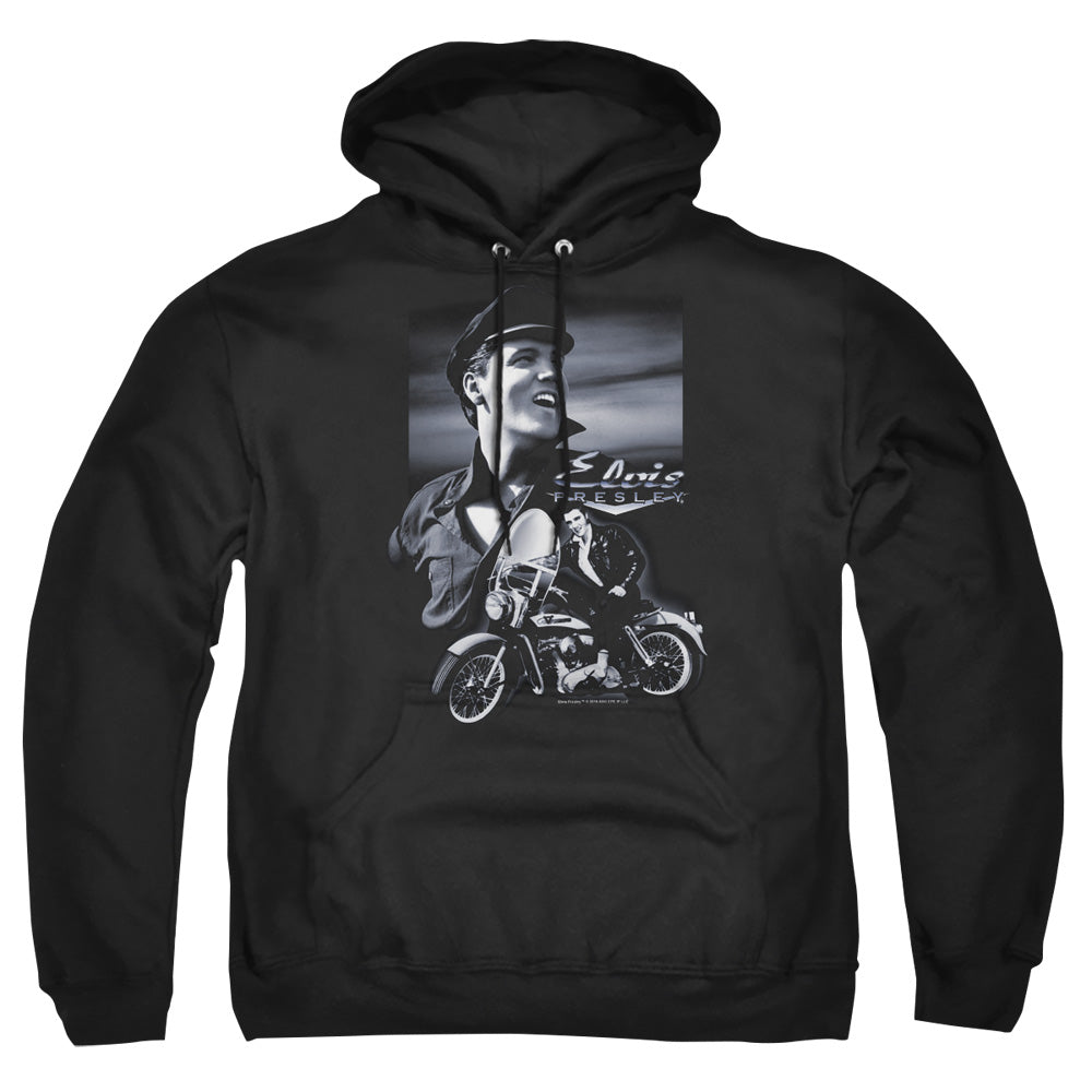 Elvis Presley Motorcycle Mens Hoodie Black