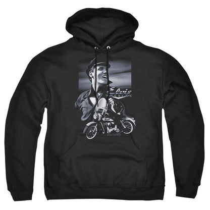 Elvis Presley Motorcycle Mens Hoodie Black