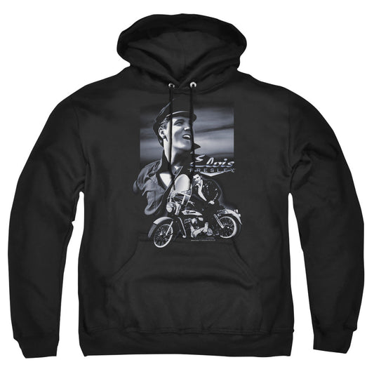 Elvis Presley Motorcycle Mens Hoodie Black