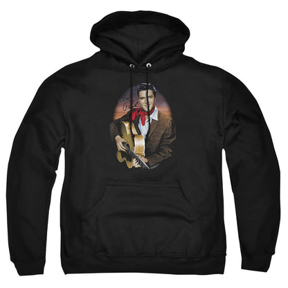 Elvis Presley Red Scarf #2 Mens Hoodie Black