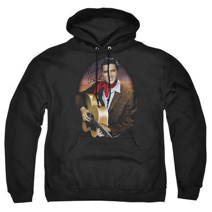 Elvis Presley Red Scarf #2 Mens Hoodie Black