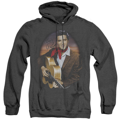Elvis Presley Red Scarf #2 Heather Mens Hoodie Black