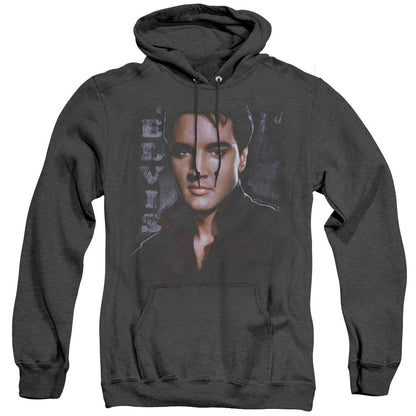 Elvis Presley Tough Heather Mens Hoodie Black
