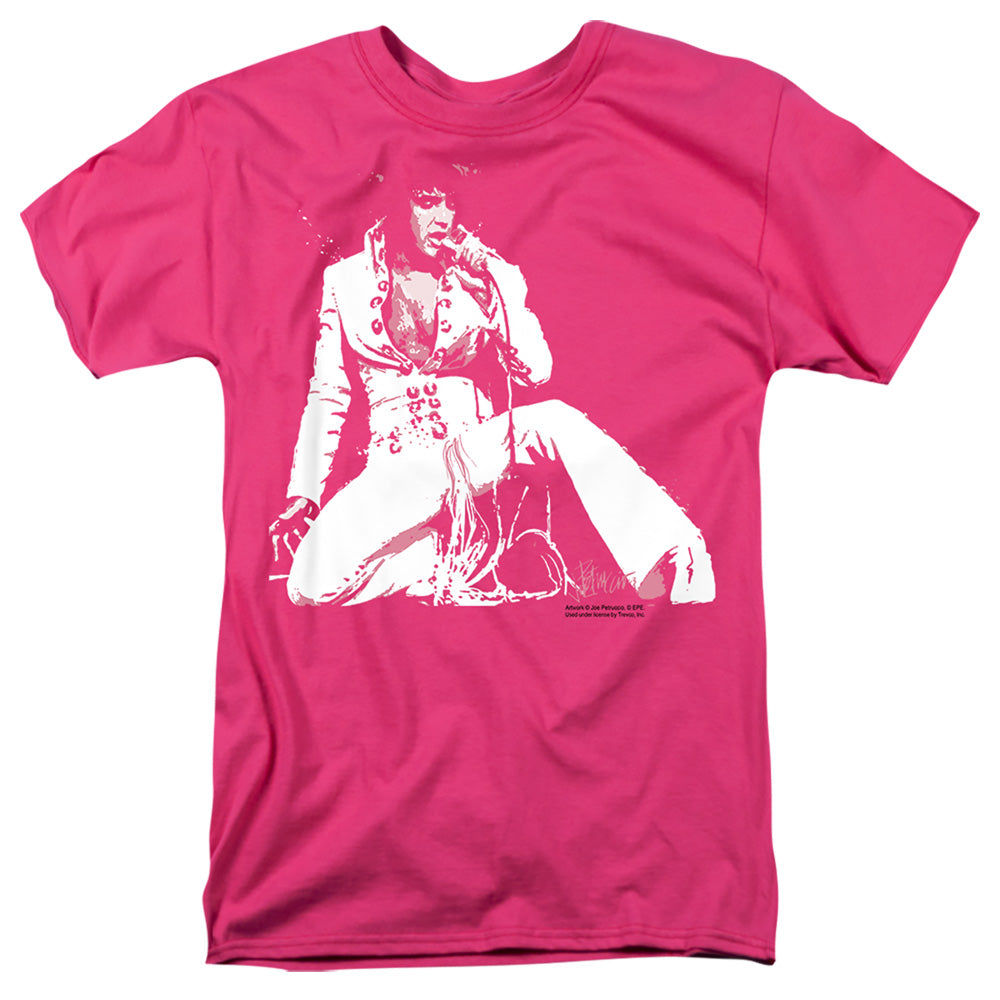 Elvis Presley Please Love Me Mens T Shirt Hot Pink