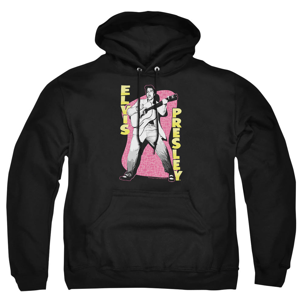 Elvis Presley Pink Rock Mens Hoodie Black