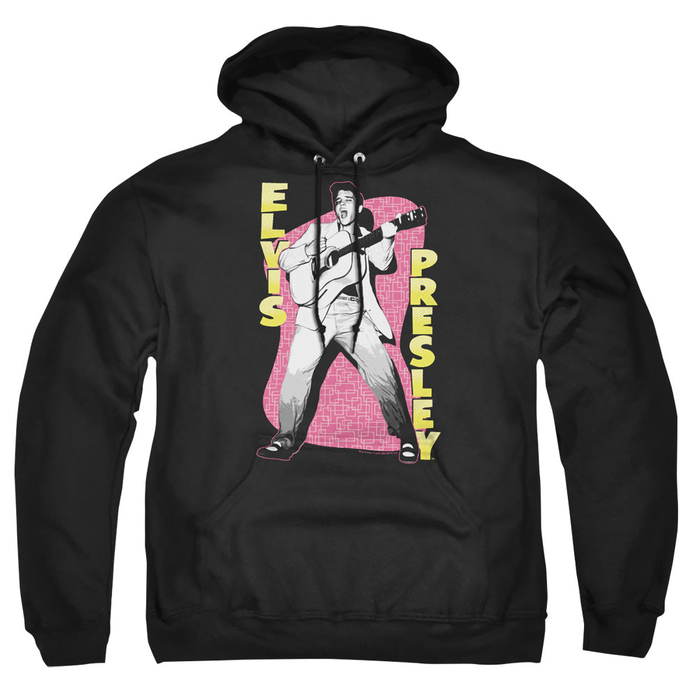 Elvis Presley Pink Rock Mens Hoodie Black