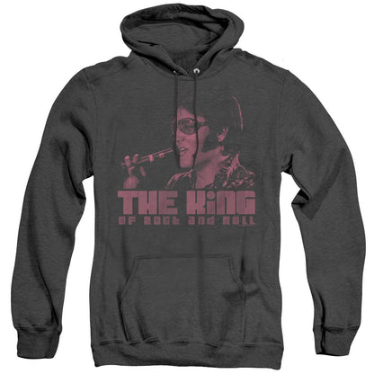 Elvis Presley The King Heather Mens Hoodie Black